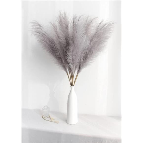 7-Pcs 38"/3.1FT Faux Pampas Grass Tall Fluffy Artificial Fake Flower Boho Decor - Picture 6 of 7